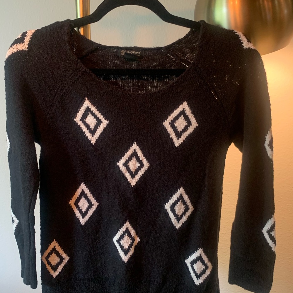 Black and white patterned sweater